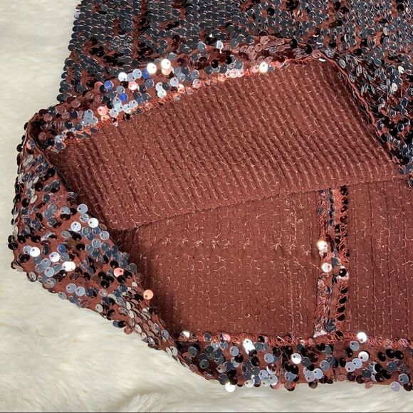 SZ Small Snap Red Sequin Dress - Picture 6 of 11